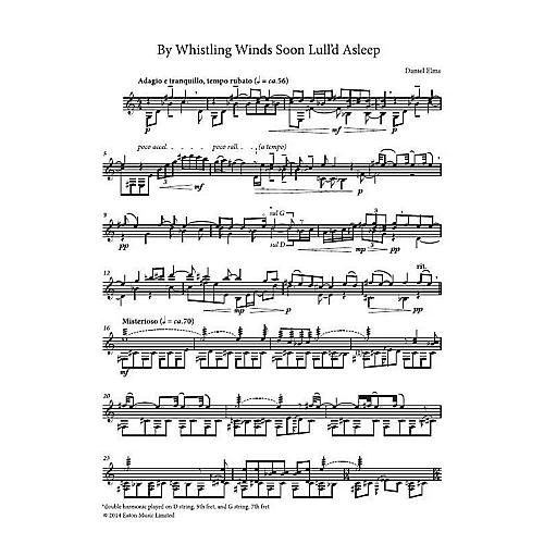 CHESTER MUSIC By Whistling Wind Soon Lull'd Asleep (Guitar Part) Composed by Daniel Elms