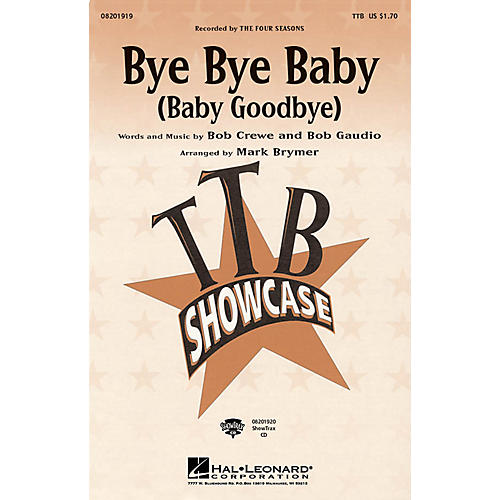 Hal Leonard Bye Bye Baby (Baby Goodbye) TBB by The Four Seasons