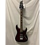 Used Schecter Guitar Research C-1+fR Solid Body Electric Guitar Crimson Red Burst