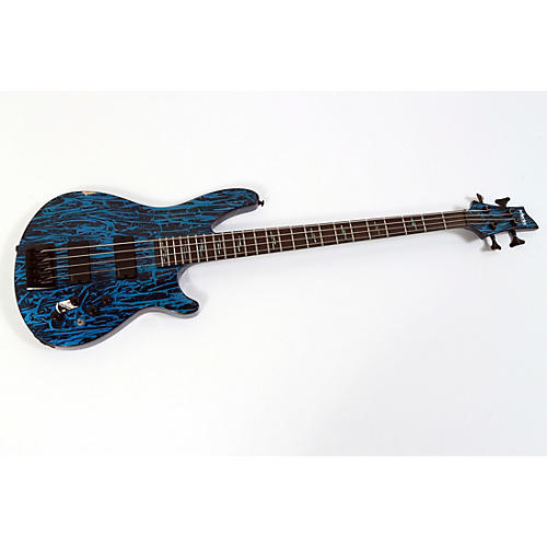 Schecter Guitar Research C-4 Silver Mountain 4-String Limited-Edition Electric Bass Condition 3 - Scratch and Dent Corrosive Cobalt 197881064457