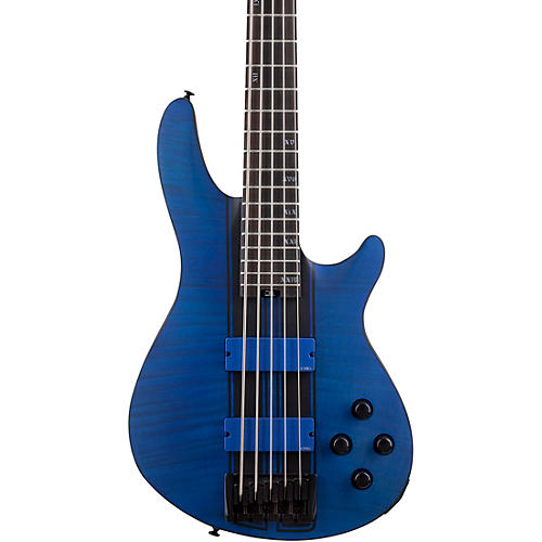 Schecter Guitar Research C-5 GT 5-String Electric Bass Guitar Condition 1 - Mint Satin Trans Blue
