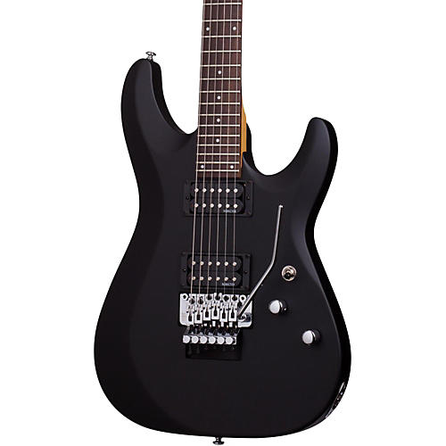 Schecter Guitar Research C-6 Deluxe With Floyd Rose Trem Electric Guitar Satin Black