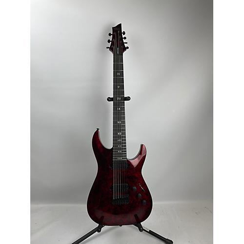 Schecter Guitar Research C-7 Apocalypse Solid Body Electric Guitar Red Reign