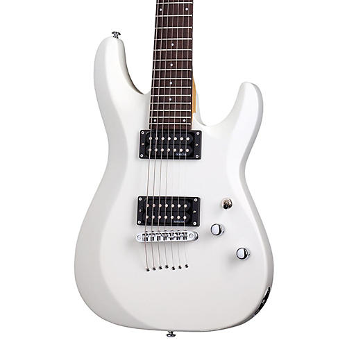 Schecter Guitar Research C-7 Deluxe Seven-String Electric Guitar Satin White