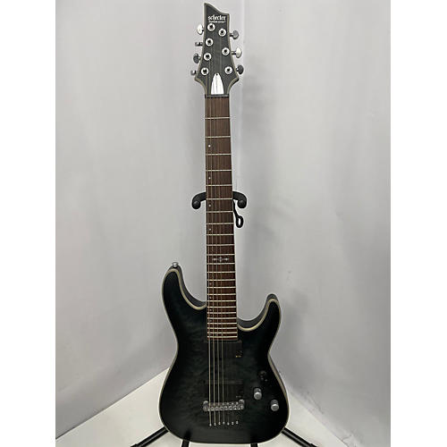 Schecter Guitar Research C-7 PLATINUM Solid Body Electric Guitar Trans Black