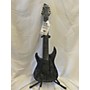 Used Schecter Guitar Research C-8 Silver Mountain Left Handed Solid Body Electric Guitar Black and Silver