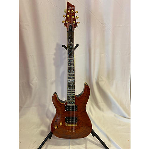 Schecter Guitar Research C1 Classic Left Handed Electric Guitar Amber