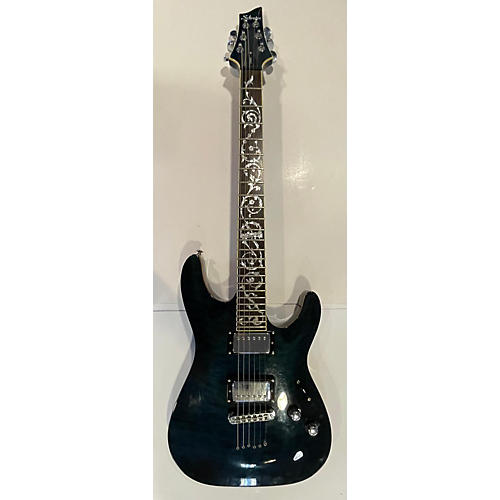 Schecter Guitar Research C1 Classic Solid Body Electric Guitar See-Thru Blue