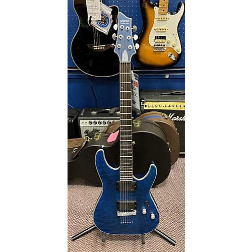 Schecter Guitar Research C1 Platinum Solid Body Electric Guitar Blue