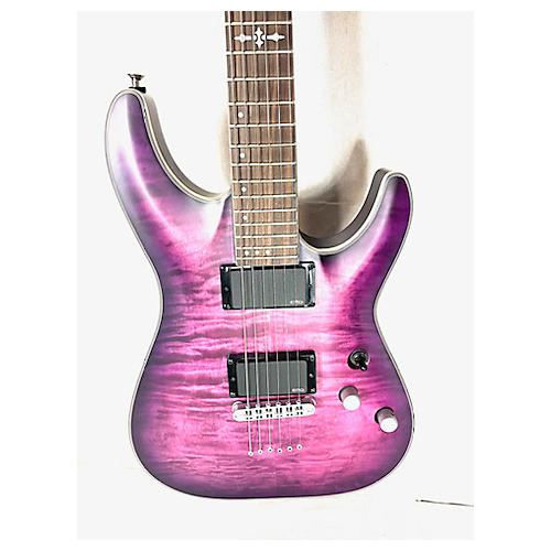 Schecter Guitar Research C1 Platinum Solid Body Electric Guitar Trans Purple