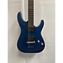 Used Schecter Guitar Research C1 Platinum Solid Body Electric Guitar Satin Transparent Midnight Blue