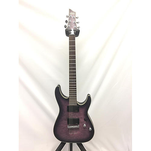 Schecter Guitar Research C1 Platinum Solid Body Electric Guitar Satin Purple Burst