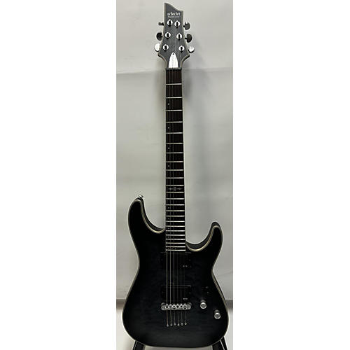 Schecter Guitar Research C1 Platinum Solid Body Electric Guitar Trans Black