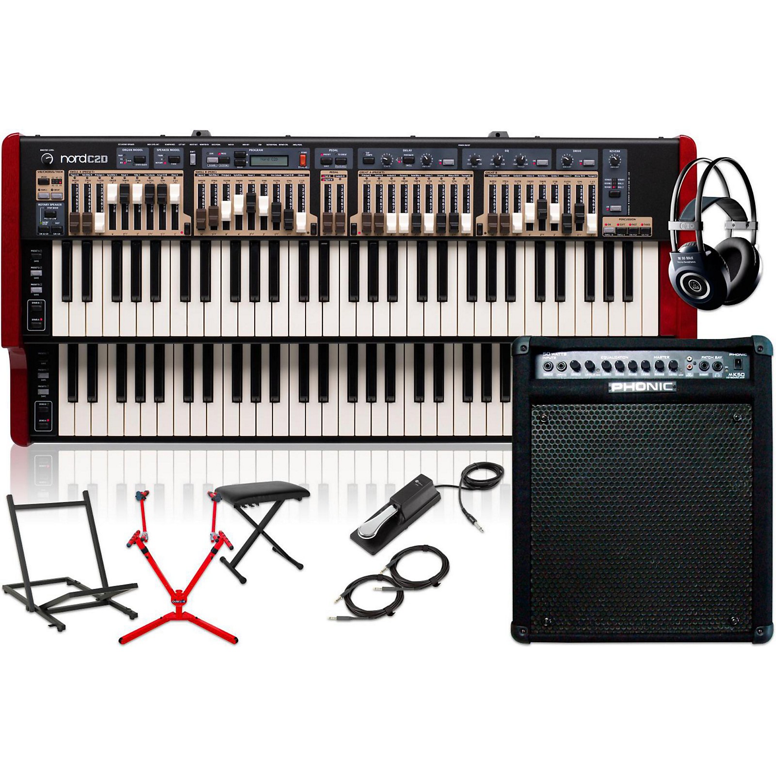 Nord C2D Bo Organ With Keyboard Amplifier Matching