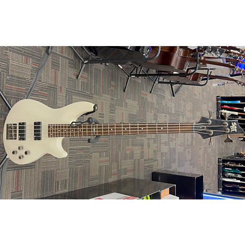 Schecter Guitar Research C4 4 String Electric Bass Guitar Vintage White