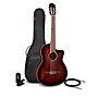 Cordoba C4-CE Nylon-String Classical Acoustic-Electric Guitar Pack Antique Charcoal Burst