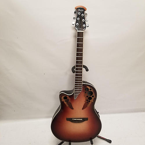 Ovation C44 Celebrity Deluxe Left Handed Acoustic Electric Guitar Brown Sunburst