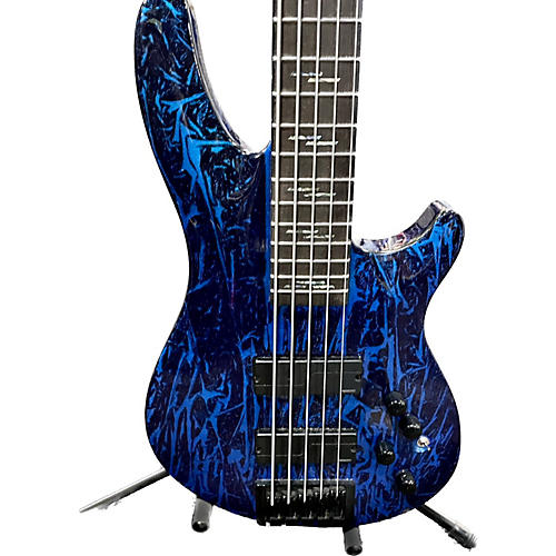 Schecter Guitar Research C5 Silver Moutain Electric Bass Guitar Blue