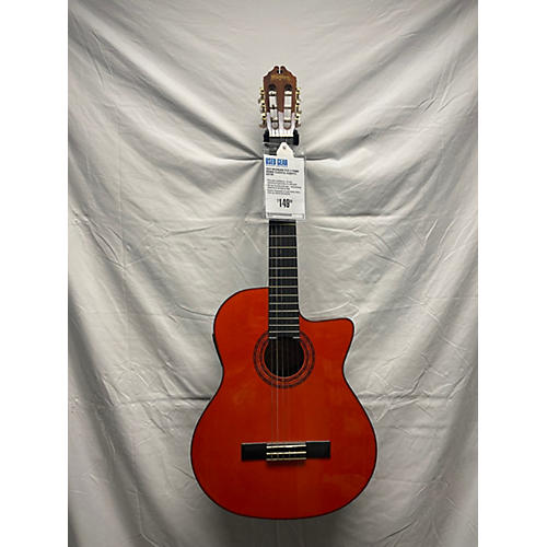 Washburn C5CE-A Classical Acoustic Guitar Trans Orange