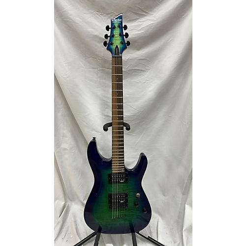 Schecter Guitar Research C6 Elite Solid Body Electric Guitar Teal/Blue Burst