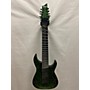 Used Schecter Guitar Research C8 Silver Mountain Multiscale Solid Body Electric Guitar Green