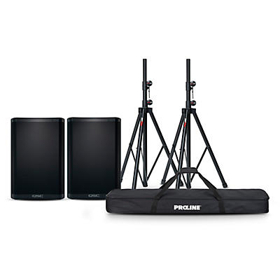 QSC CB10 10" 440W Battery-Powered Portable Loudspeaker Pair With Stands