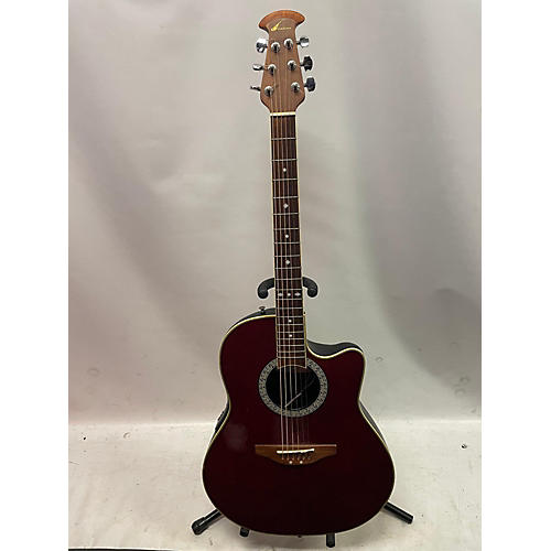 Ovation CC 057 Acoustic Electric Guitar Wine Red