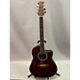 Used Ovation CC 057 Acoustic Electric Guitar Wine Red