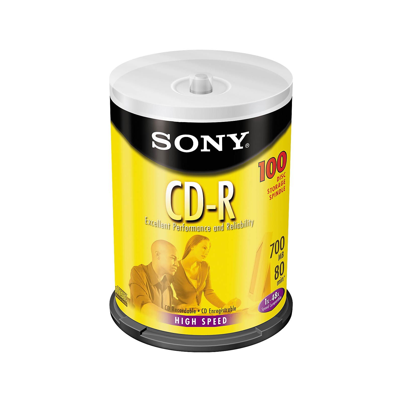 Sony CDR 48X 700MB/80 Min. 100disc Spindle Musician's Friend