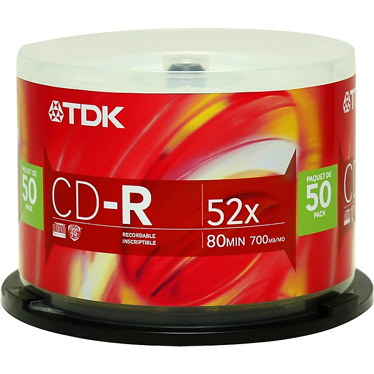 TDK CD-R 700MB 80-Minute 52x 50 Pack Spindle | Musician's Friend
