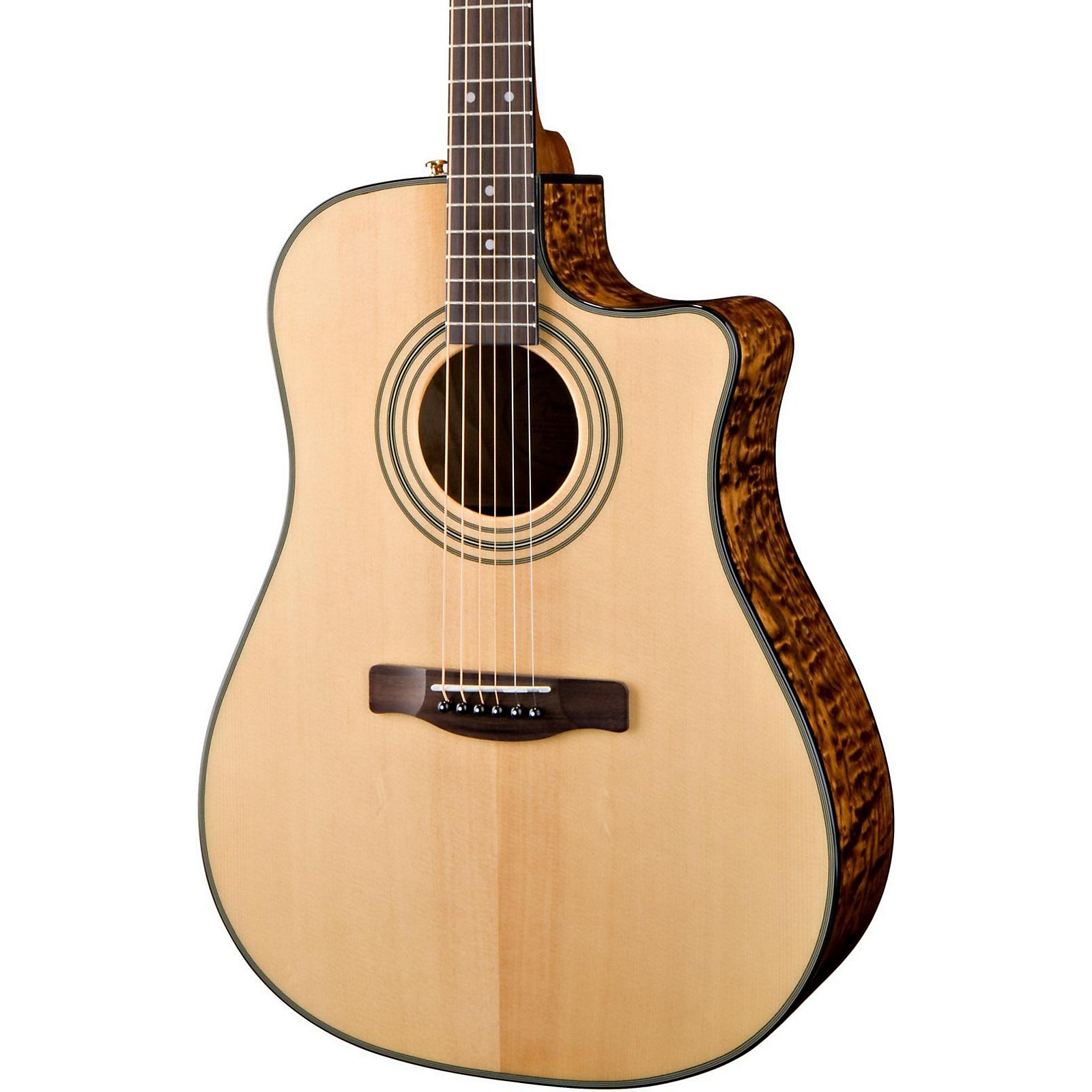 Fender CD220SCE Exotics Ash Burl AcousticElectric Guitar Musician's