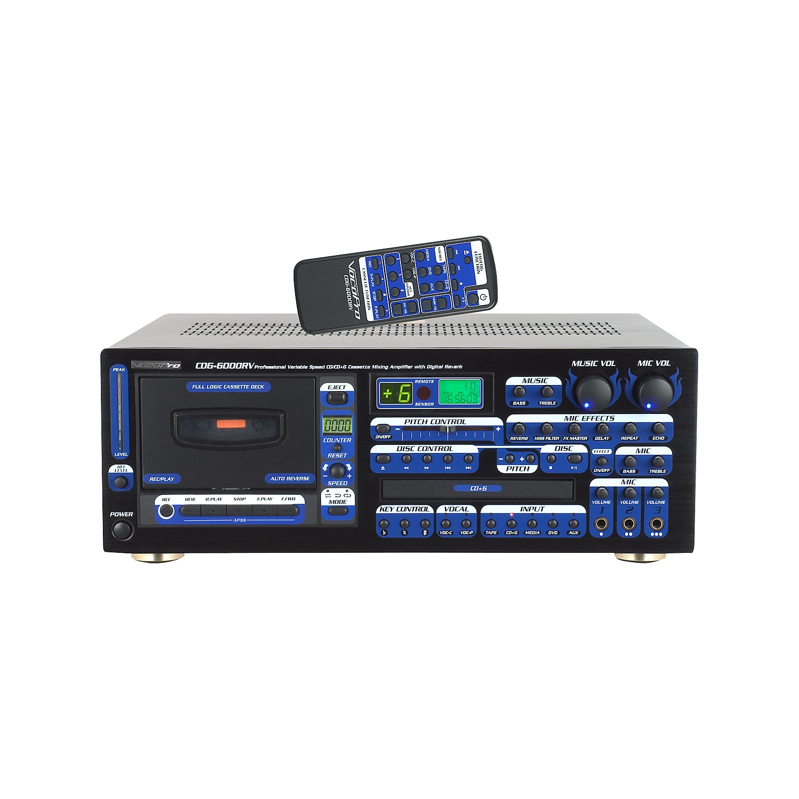 VocoPro CDG6000RV 250 Watt Karaoke Amplifier / Player Musician's Friend