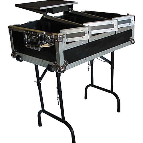 CDJ400 Coffin Case with Laptop Shelf and Folding Table Legs