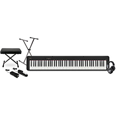 Casio CDP-S110 Compact Digital Piano With Warm Audio WA-CAB Headphone Package (Pedals/Bench/Stand Included) -