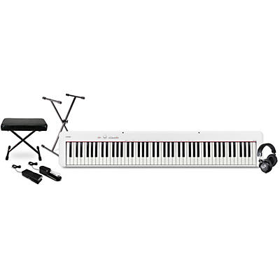 Casio CDP-S110 Compact Digital Piano With Warm Audio WA-CAB Headphone Package (Pedals/Bench/Stand Included) -