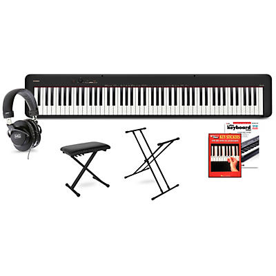 Casio CDP-S110 Digital Piano With X-Stand, Bench, Headphones, Key Stickers and Beginner's Book