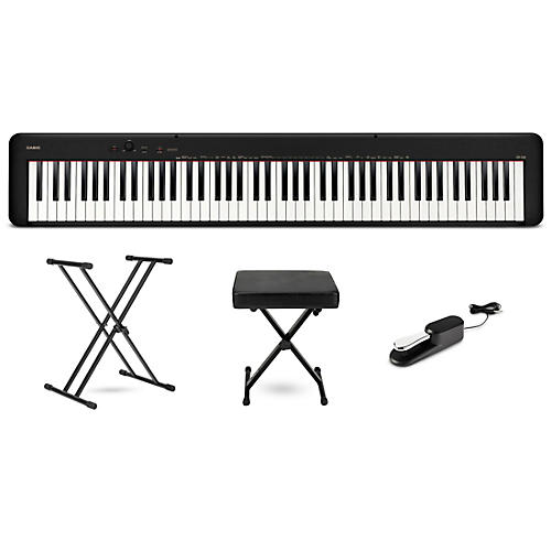 Casio CDP-S160 Compact Digital Piano Essentials Bundle Black