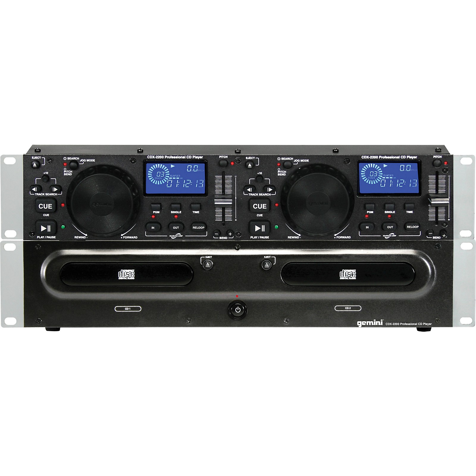 Gemini CDX2200 2U Dual CD Player Musician's Friend