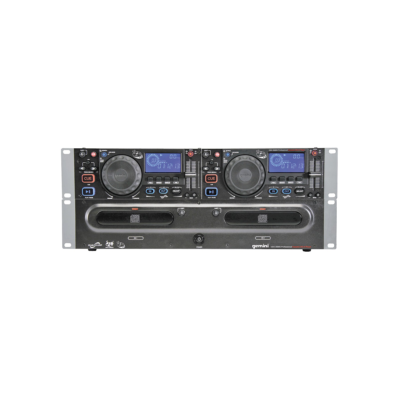 Gemini CDX2500G Dual CD Player with Graphics Output Musician's Friend