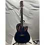 Used Ovation CE44P Acoustic Electric Guitar Trans Blue