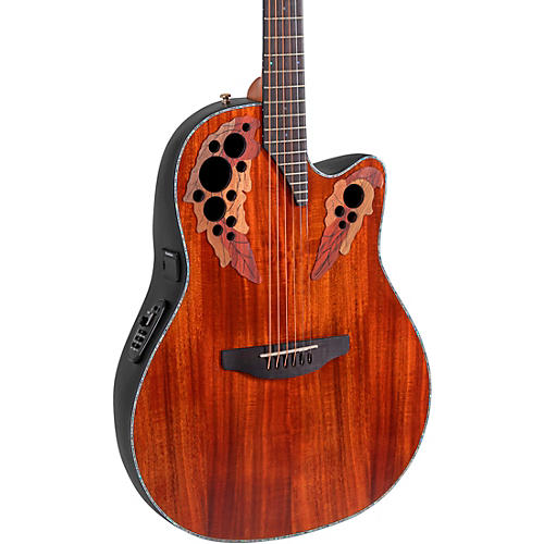 Ovation CE44P Celebrity Series Elite Plus Mid-Depth Acoustic-Electric Guitar Figured Koa