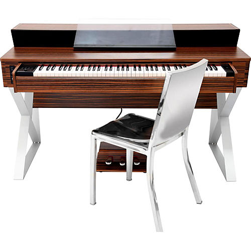 CENTER Desk Digital Piano System with Hi Polish Aluminum Chair
