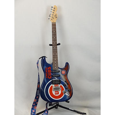 Woodrow Guitars CHICAGO CUBS STRATOCASTER Solid Body Electric Guitar