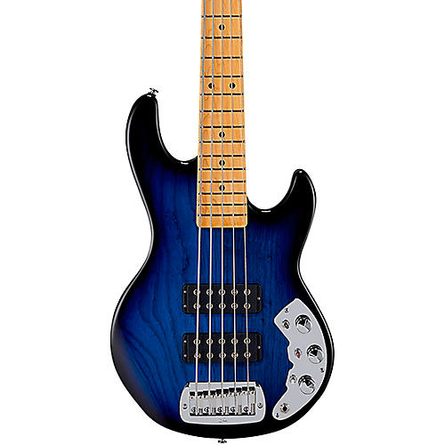 G&L CLF Research L-2500 Series 750 5 String Maple Fingerboard Electric Bass Blue Burst