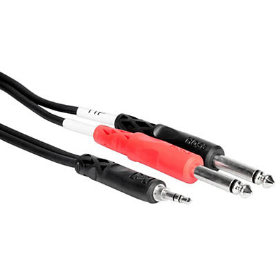 Hosa CMP-153 Stereo Y-Cable Mini Male - Two 1/4" Mono Males