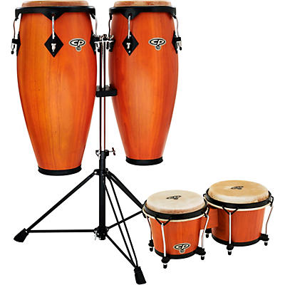 LP CP by LP 9" and 10" Conga Set With Double Conga Stand & Free Bongos