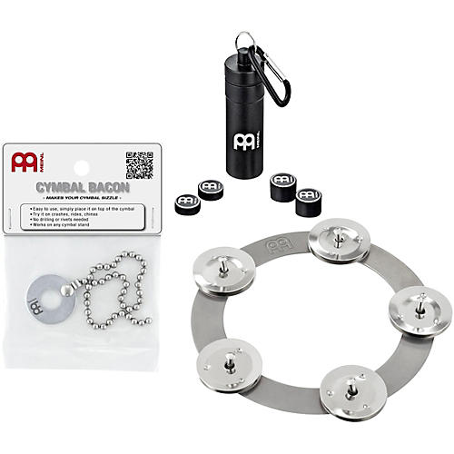 MEINL CP2 Cymbal Accessory Pack with Ching Ring, Magnetic Cymbal Tuners and FREE Bacon Sizzler