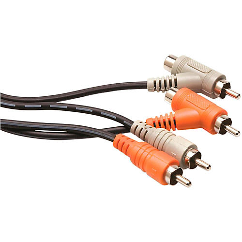 Hosa CRA-201PB Dual RCA to RCA Cable Black 1 m