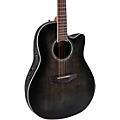 Ovation CS24P Celebrity Series Traditional Plus Mid-Depth Acoustic-Electric Guitar Nutmeg Burled MapleTransparent Blackburst Flame