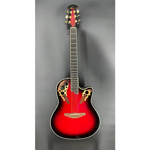 Ovation CS257 Celebrity Acoustic Electric Guitar Candy Red Burst